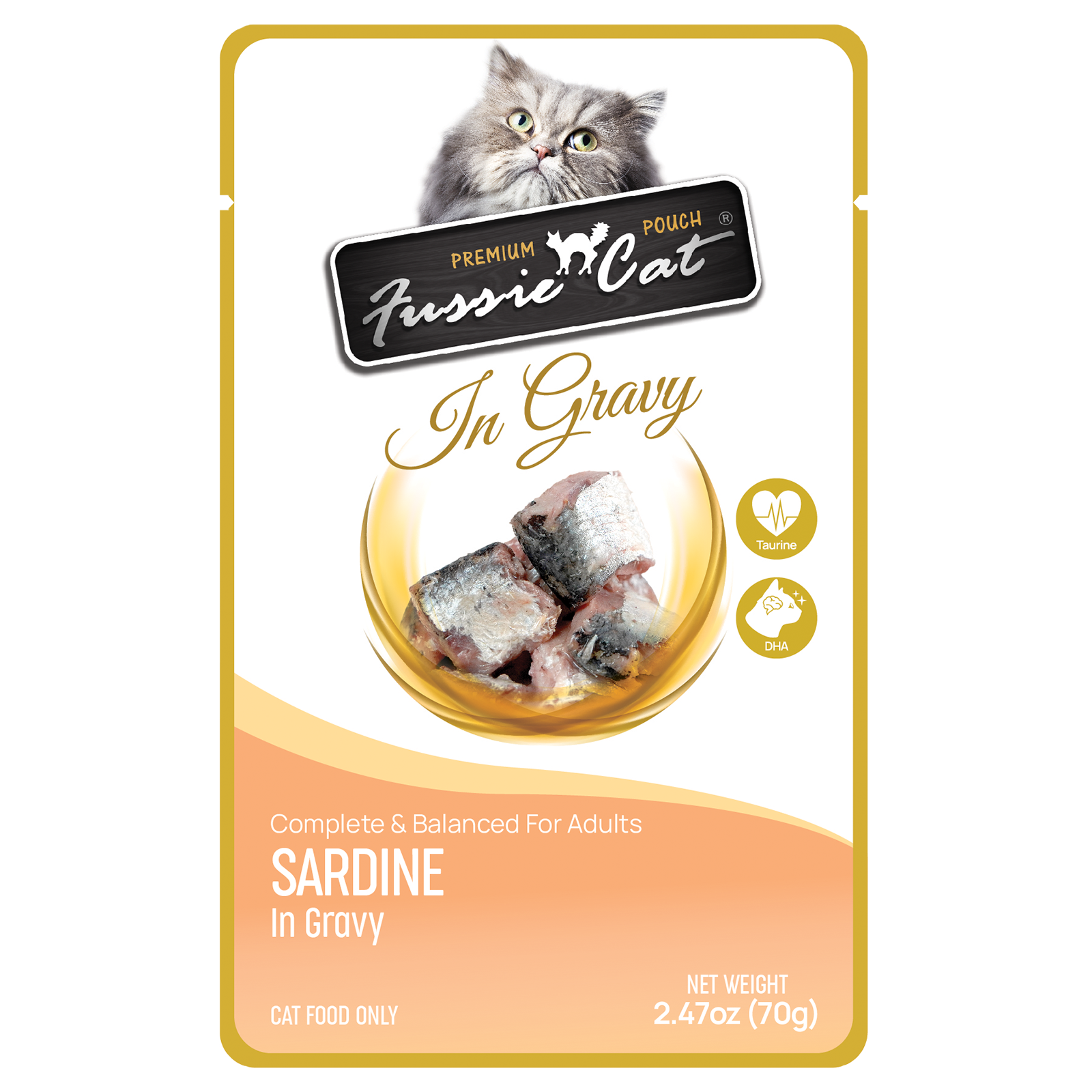 Fussie Cat In Gravy Sardine Wet Cat Food Pouch