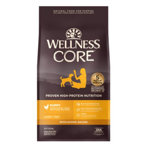 Wellness CORE Wholesome Grains Puppy Chicken, Chicken Meal & Turkey Meal Recipe Dry Dog Food