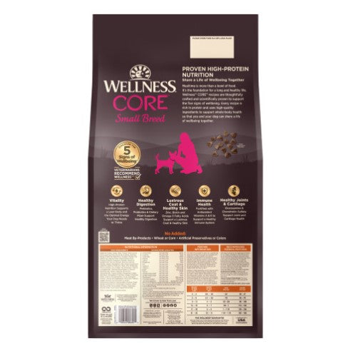 Wellness CORE Wholesome Grains Original Small Breed Turkey, Turkey Meal & Chicken Meal Recipe Dry Dog Food