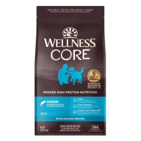 Wellness CORE Wholesome Grains Ocean Whitefish, Herring Meal & Menhaden Fish Meal Meal Recipe Dry Dog Food