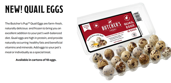 Butcher's Pup Frozen Quail Eggs - 18 count