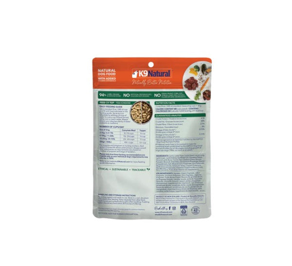 K9 Natural Freeze Dried New Zealand Lamb Feast Dog Food