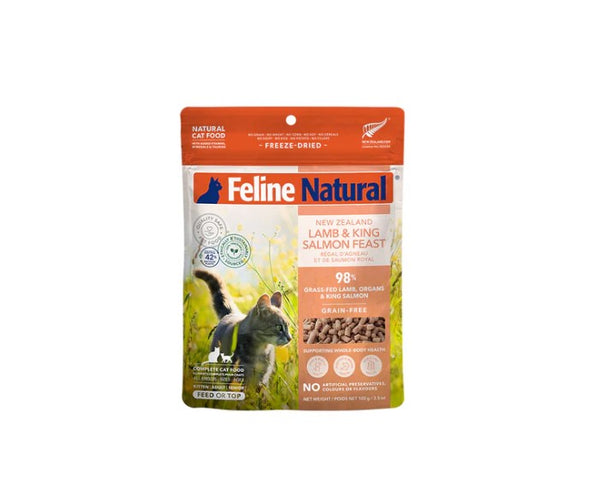 Feline Natural Freeze Dried New Zealand Lamb & King Salmon Feast Cat Food