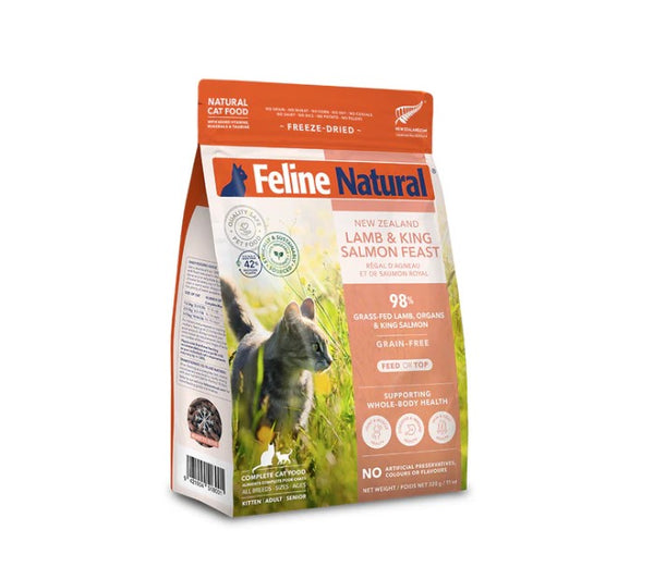 Feline Natural Freeze Dried New Zealand Lamb & King Salmon Feast Cat Food