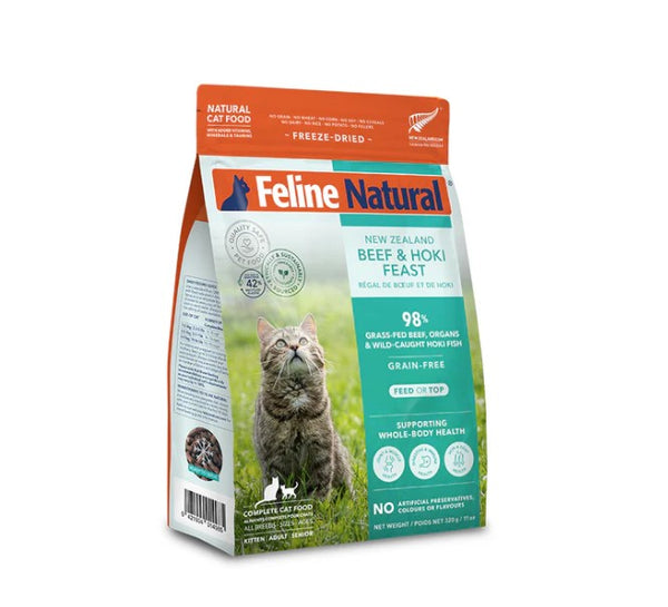 Feline Natural Freeze Dried New Zealand Beef & Hoki Feast Cat Food