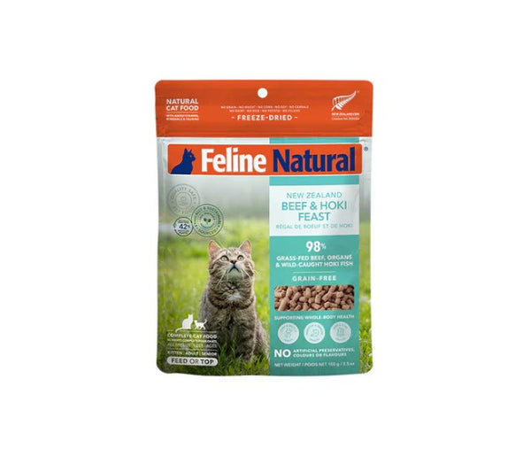 Feline Natural Freeze Dried New Zealand Beef & Hoki Feast Cat Food