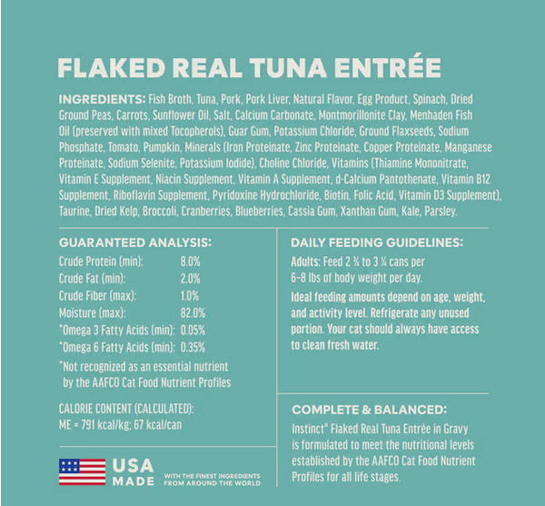 Instinct Flaked Split Cup Grain Free - Real Tuna Entrée Wet Cat Food