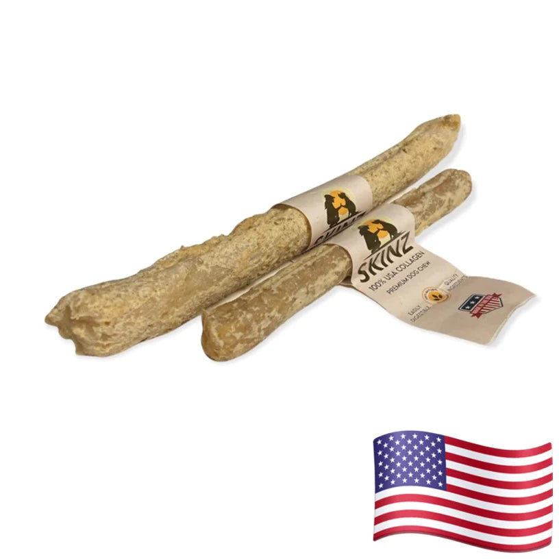 Skinz Peanut Butter Flavored 100% Collagen Munchy Dog Chew