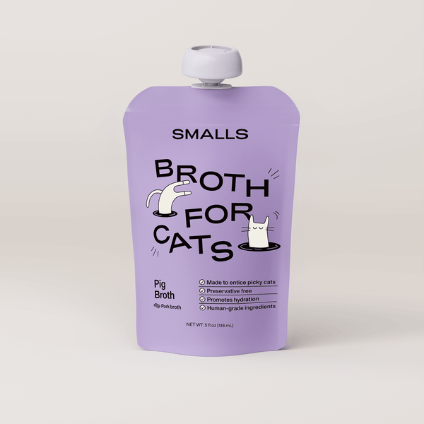 Smalls Pig Broth for cats 5 oz pouch, front