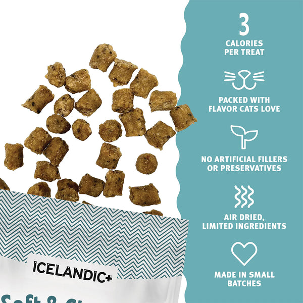 Icelandic+ Trout, Raspberry & Kelp Recipe Soft & Chewy Bites Cat Treats