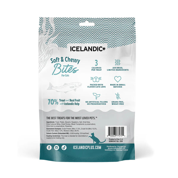 Icelandic+ Trout, Raspberry & Kelp Recipe Soft & Chewy Bites Cat Treats