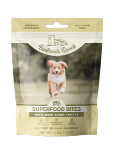 Badlands Ranch Superfood Bites Beef Liver Freeze-Dried Dog Treats