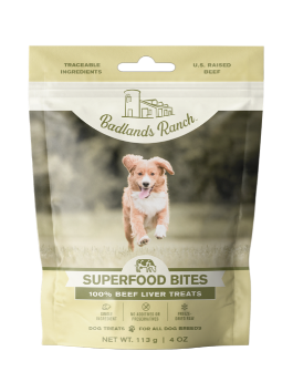Badlands Ranch Superfood Bites Beef Liver Freeze-Dried Dog Treats