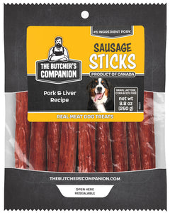 The Butcher's Companion Real Meat Pork & Liver Sausage Dog Treats