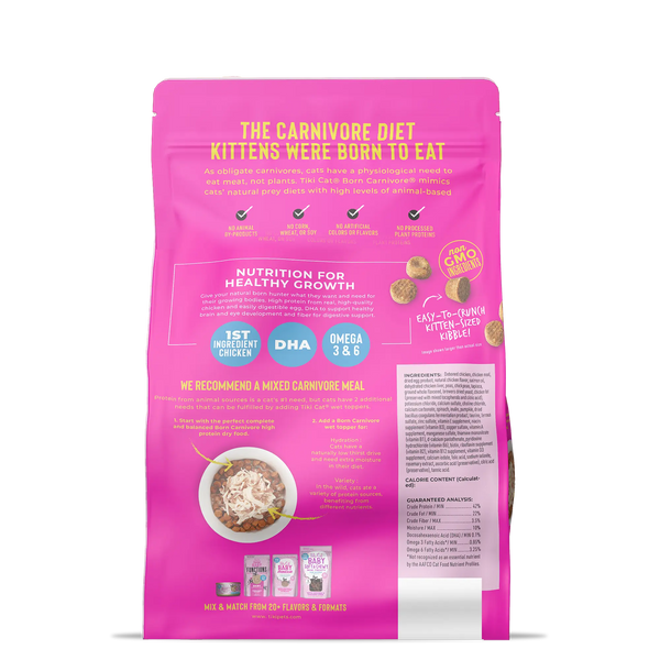 Tiki Cat Born Carnivore Baby Kitten Health Dry Cat Food, additional view 1