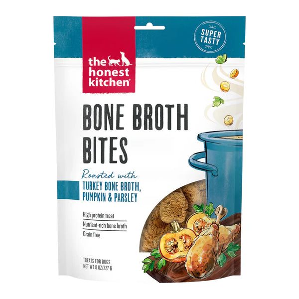 The Honest Kitchen Bone Broth Bites Roasted with Turkey Bone Broth, Pumpkin & Parsley Dog Treats