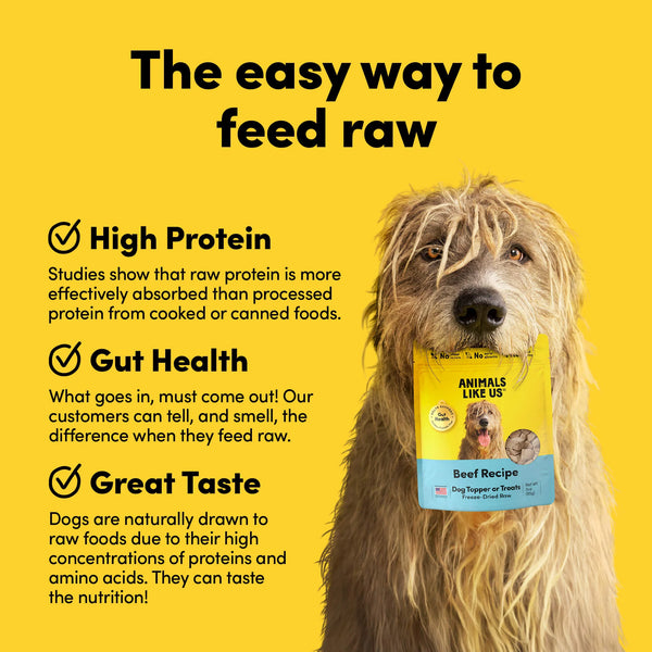 Animals Like Us Freeze-Dried RawMix100 Beef Recipe Dog Food or Topper
