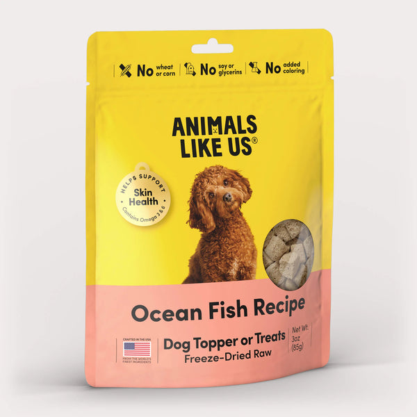 Animals Like Us Freeze-Dried Ocean Fish Recipe Dog Food Topper or Treats