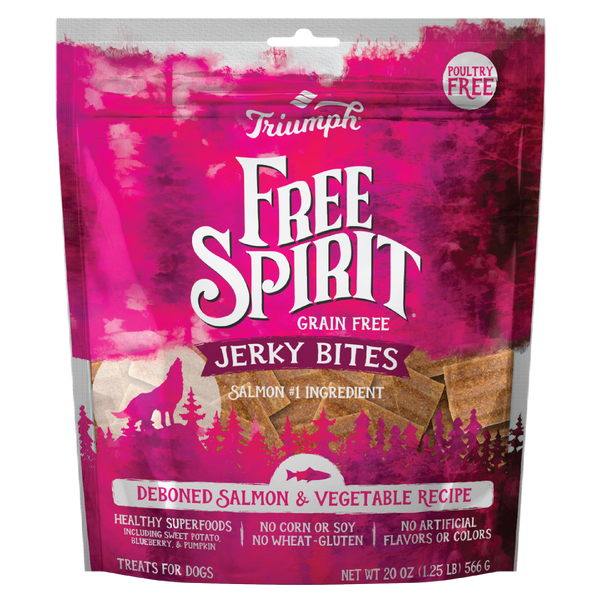 Triumph Grain Free Salmon & Vegetable Jerky Bites Dog Treats