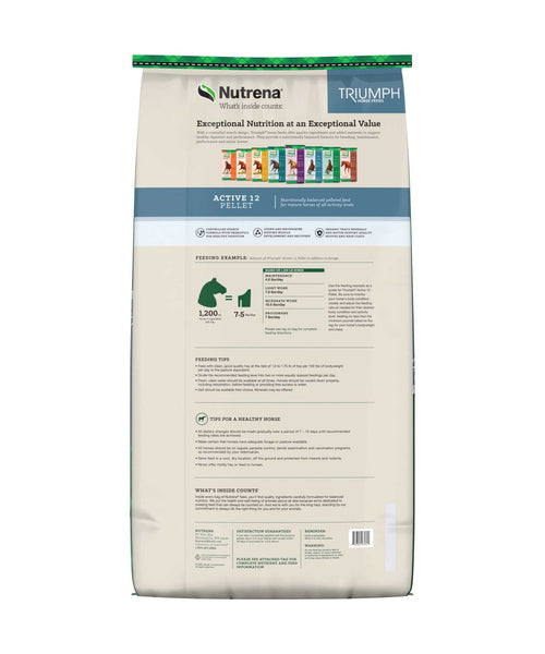 Nutrena Triumph Active 12% Pelleted Horse Feed, additional view 1