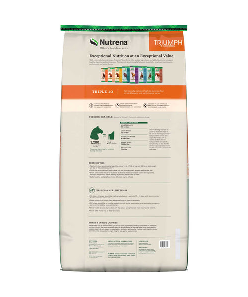 Nutrena Triumph Triple 10 Textured Horse Feed, additional view 1