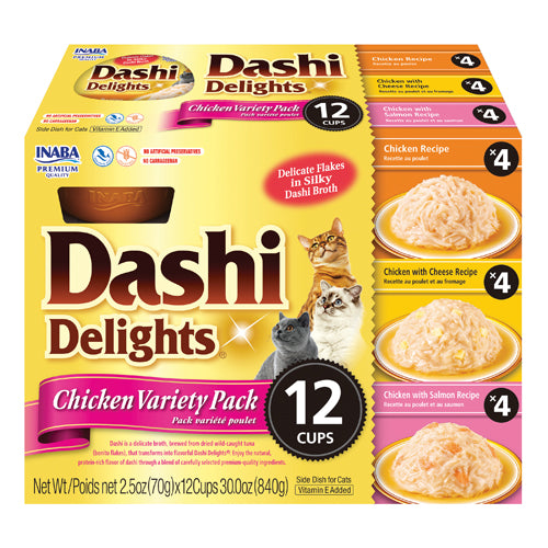 INABA Dashi Delights Chicken Variety Pack Cat Food Cups