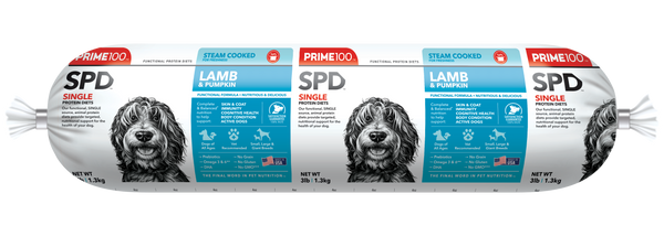 Prime 100 Single Protein Diet - Lamb & Pumpkin Fresh Refrigerated Dog Food