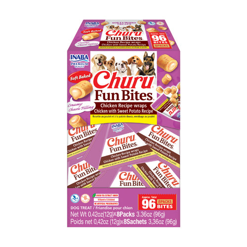 Inaba Churu Fun Bites Chicken with Sweet Potato Dog Treat