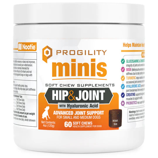 Progility Hip & Joint with Hyaluronic Acid Soft Chews for Dogs