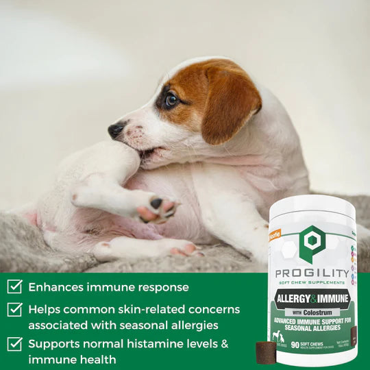 Progility Allergy & Immunity with Colostrum Soft Chews for Dogs