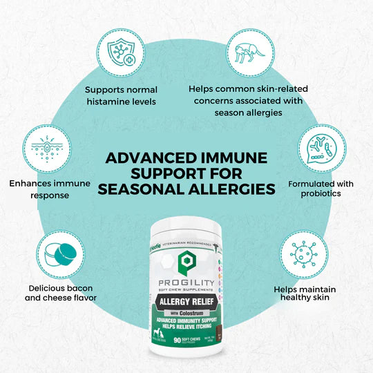 Progility Allergy & Immunity with Colostrum Soft Chews for Dogs