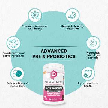 Progility Pre & Probiotics with Enzymes Soft Chews for Dogs