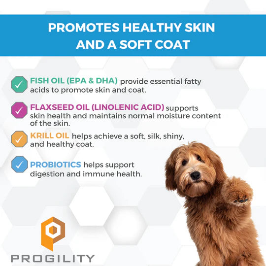 Progility Skin & Coat with Krill Oil Soft Chews for Dogs