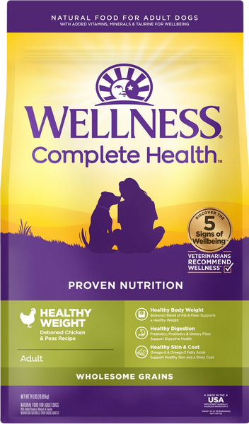 Wellness Complete Health Healthy Weight Chicken & Peas with Wholesome Grains Dry Dog Food