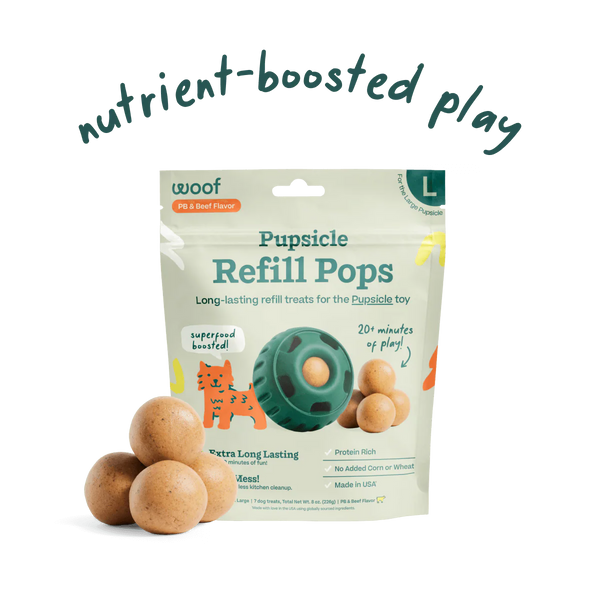 Woof Pupsicle Peanut Butter & Beef Recipe Refill Pops Dog Treats