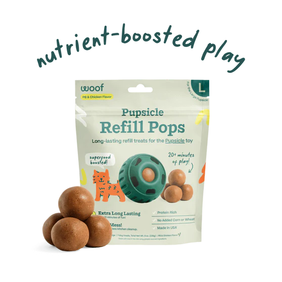 Woof Pupsicle Peanut Butter & Chicken Recipe Refill Pops Dog Treats