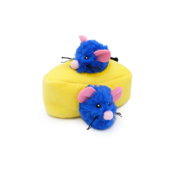 ZippyClaws Burrow Mice N' Cheese Cat Toy