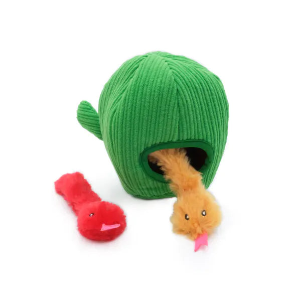 ZippyClaws Burrow Snakes in Cactus Cat Toy
