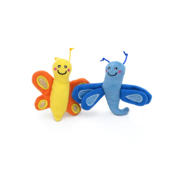 ZippyClaws 2-Pack - Butterfly and Dragonfly Cat Toy