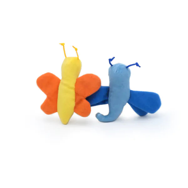 ZippyClaws 2-Pack - Butterfly and Dragonfly Cat Toy