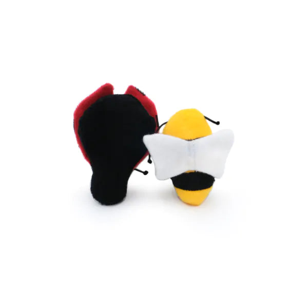 ZippyClaws 2-Pack - Ladybug and Bee Cat Toy