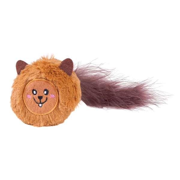 ZippyClaws Refillablez Bushy Throw Squirrel Cat Toy