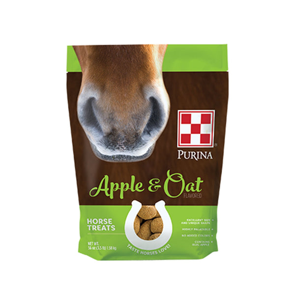 Purina Apple and Oat Flavored Horse Treats bag