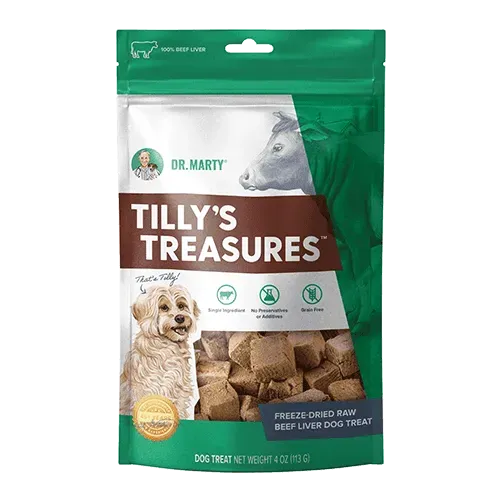 Dr. Marty Tilly’s Treasures 100% Freeze-Dried Raw Beef Liver Dog Treats