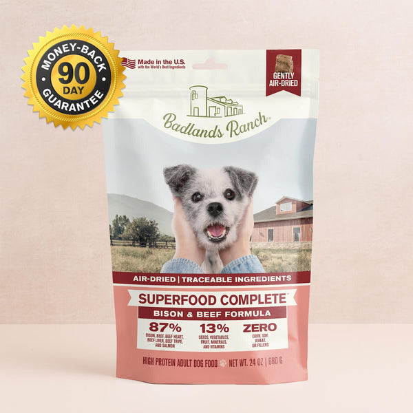 Badlands Ranch Superfood Complete Bison & Beef Air-Dried Dog Food