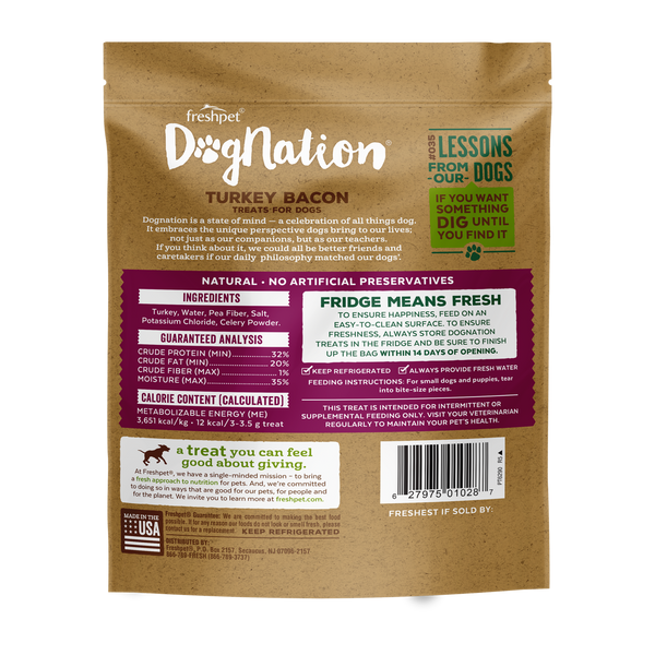 Freshpet Dognation Turkey Bacon Dog Treats, additional view 1