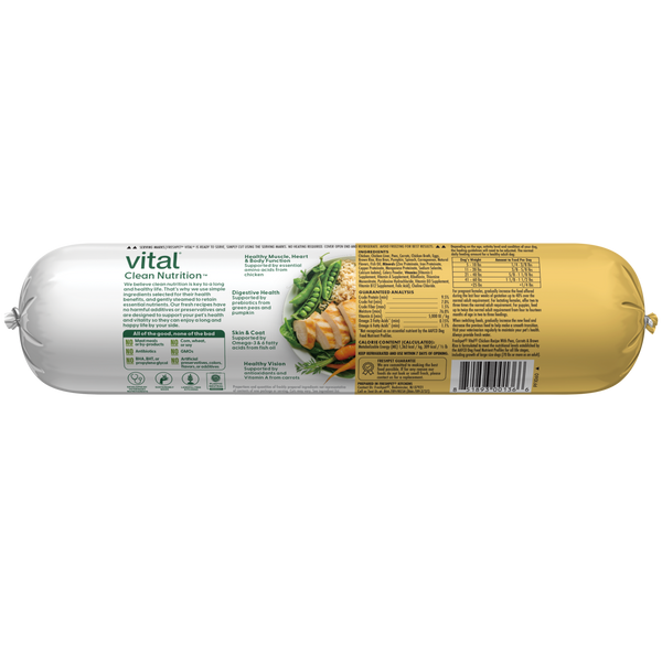 Freshpet Vital Chicken Recipe with Peas, Carrots & Brown Rice 1 lb Roll, additional view 1