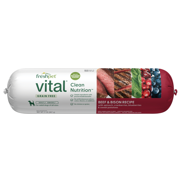 Freshpet Vital Grain Free Beef & Bison Recipe 1 lb Roll, additional view 2