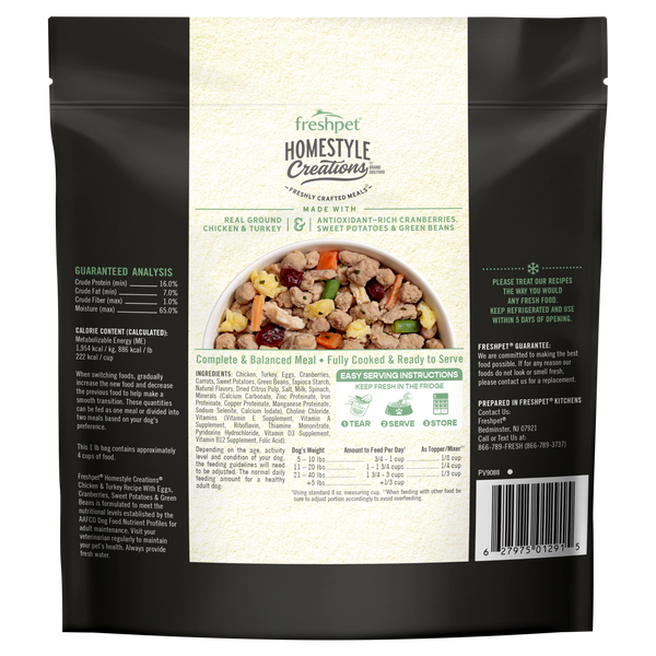 Freshpet Homestyle Creations Chicken & Turkey Recipe Refrigerated Dog Food, additional view 1