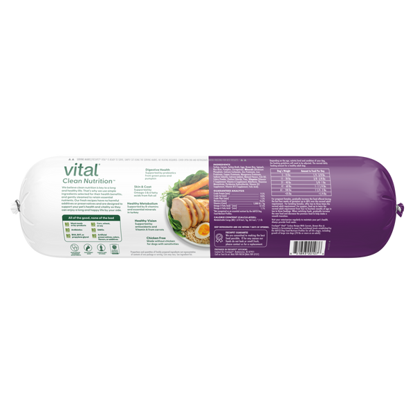 Freshpet Vital Turkey Recipe with Carrots, Brown Rice & Spinach 6 lb Roll, additional view 1